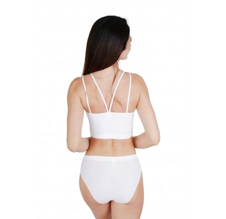 Seamless top with double shoulder straps