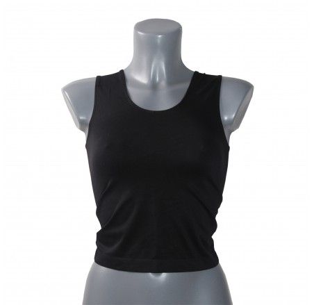 OUTLET Seamless shirt with wide straps, short