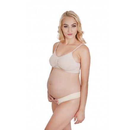Seamless maternity thongs, low below the belly